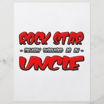 Tío de la estrella del rock… tarjeta publicitaria