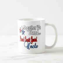 Tío orgulloso del guardacostas taza de café