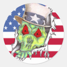 tío Sam del zombi Pegatina