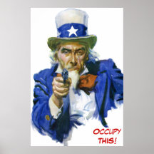 ¡Tío Sam - ocupe ESTO! Anti-Ocupe el movimiento Poster