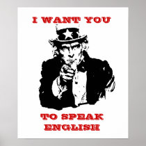 Tío Same Poster "quisiera que usted hablara inglés posters