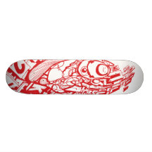 Tipo cubierta - rojo patineta personalizada