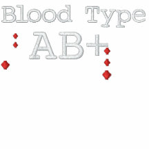 Tipo de sangre AB+ Camiseta bordada