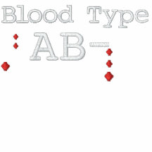 Tipo de sangre camiseta bordada AB