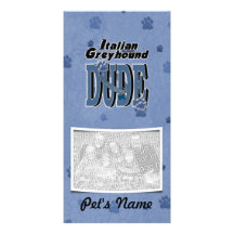 TIPO del galgo italiano Tarjeta Fotografica Personalizada