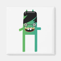 tipo geeky tonto del monstruo iman