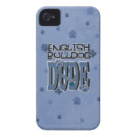 TIPO inglés del dogo iPhone 4 Case-Mate Protectores