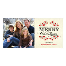 Tipografía elegante Photocards del navidad del ace Tarjeta Fotografica