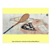 Tipos de haba para la meditación por Katsushika, H Postal