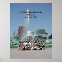 Tiro del grupo de la fuente poster