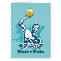 Tiro del water polo tarjetón