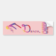Tirón, danza, rosa de la pegatina para el parachoq pegatina de parachoque