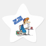 TIS el comprador agotado ESTACIÓN de Navidad Calcomanías Forma De Estrellas Personalizadas