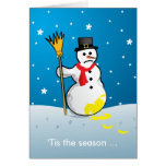 'Tis el muñeco de nieve triste de la estación… Tarjeta