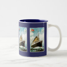 Titánico en el mar tazas de café