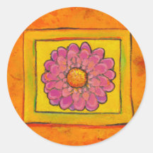 Titulado:  Reciclaje - ARTE antiguo del flower pow Pegatina