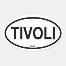 TIVOLI CALCOMANIA ÓVAL PERSONALIZADAS