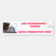 TN-iglesia, EXTREMO OVERCROWING EN CHURCHSERVE COM Pegatina De Parachoque