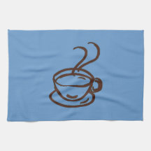 Toalla de cocina de encargo del café caliente