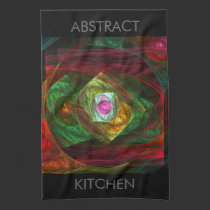 Toalla de cocina dinámica del arte abstracto de la toallas de cocina