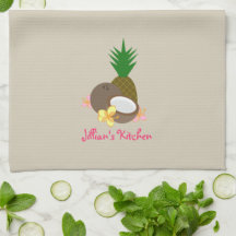Toalla de cocina personalizada tropical