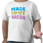 Tocino del amor de la paz camiseta
