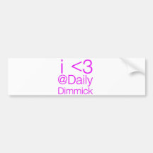 Todas las cosas Dimmick Etiqueta De Parachoque