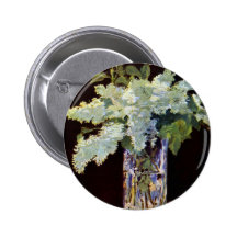 Todavía de Manet lilas del blanco de la vida Pins