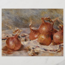Todavía de Renoir la vida con las cebollas (1881) Flyer Personalizado
