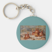 Todavía de Renoir la vida con las cebollas (1881) Llaveros Personalizados