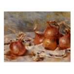 Todavía de Renoir la vida con las cebollas (1881) Tarjeta Postal