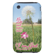 Todavía esté y sepa la cita del verso de la biblia iPhone 3 tough fundas