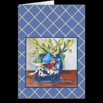todavía tarjeta del tulipán de la vida tarjetas