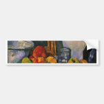 Todavía vida con el cajón abierto de Paul Cézanne Pegatina De Parachoque