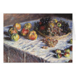 Todavía vida con las manzanas y las uvas de Claude Tarjetas