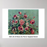 Todavía vida de rosas de Pierre-Auguste Renoir Impresiones