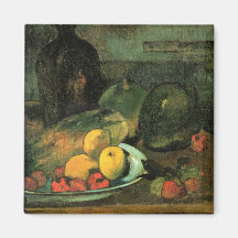 Todavía vida delante de una puntada - Paul Gauguin Imán Para Frigorifico