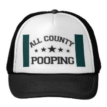 todo el condado pooping gorras