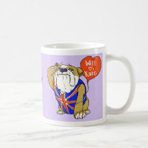 "Todo el mejor, taza real del boda y de Kate"