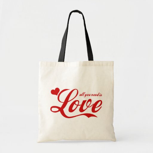 Todo lo que usted necesita es amor retro bolsa