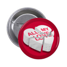 Todo mi botón redondo del corazón quebrado del amo pins