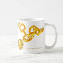 Todo toco vueltas al oro taza de café