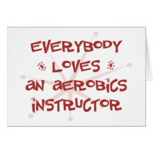 Todos ama a un instructor de los aeróbicos tarjetas