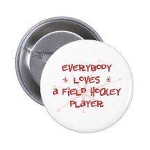Todos ama a un jugador de hockey hierba pin