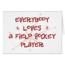 Todos ama a un jugador de hockey hierba tarjetón