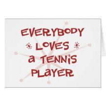 Todos ama a un jugador de tenis tarjetas