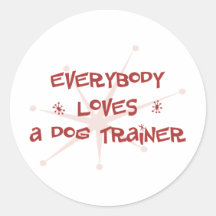 Todos ama un adiestrador de perros pegatinas  