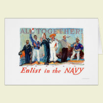 ¡Todos junto!  Aliste en la marina de guerra (US02 tarjetas