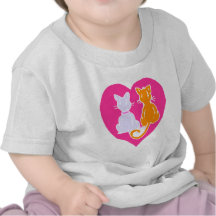 Todos los corazones del gatito camisetas