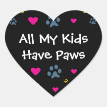 Todos mis Niño-Niños tienen patas Pegatina Corazón